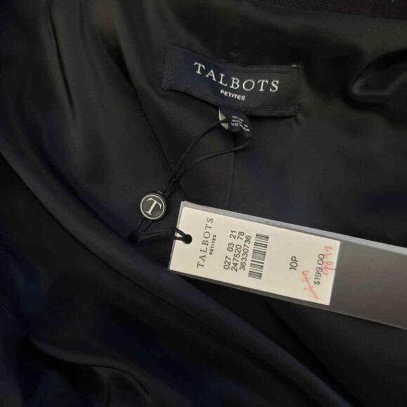 NWT TALBOTS KATE CURVY Black Blazer 10 Petite Beautiful - Picture 7 of 8